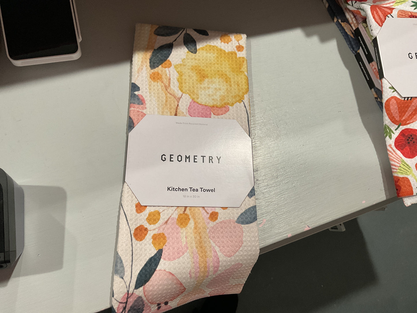 Geometry tea towel sleepy fields