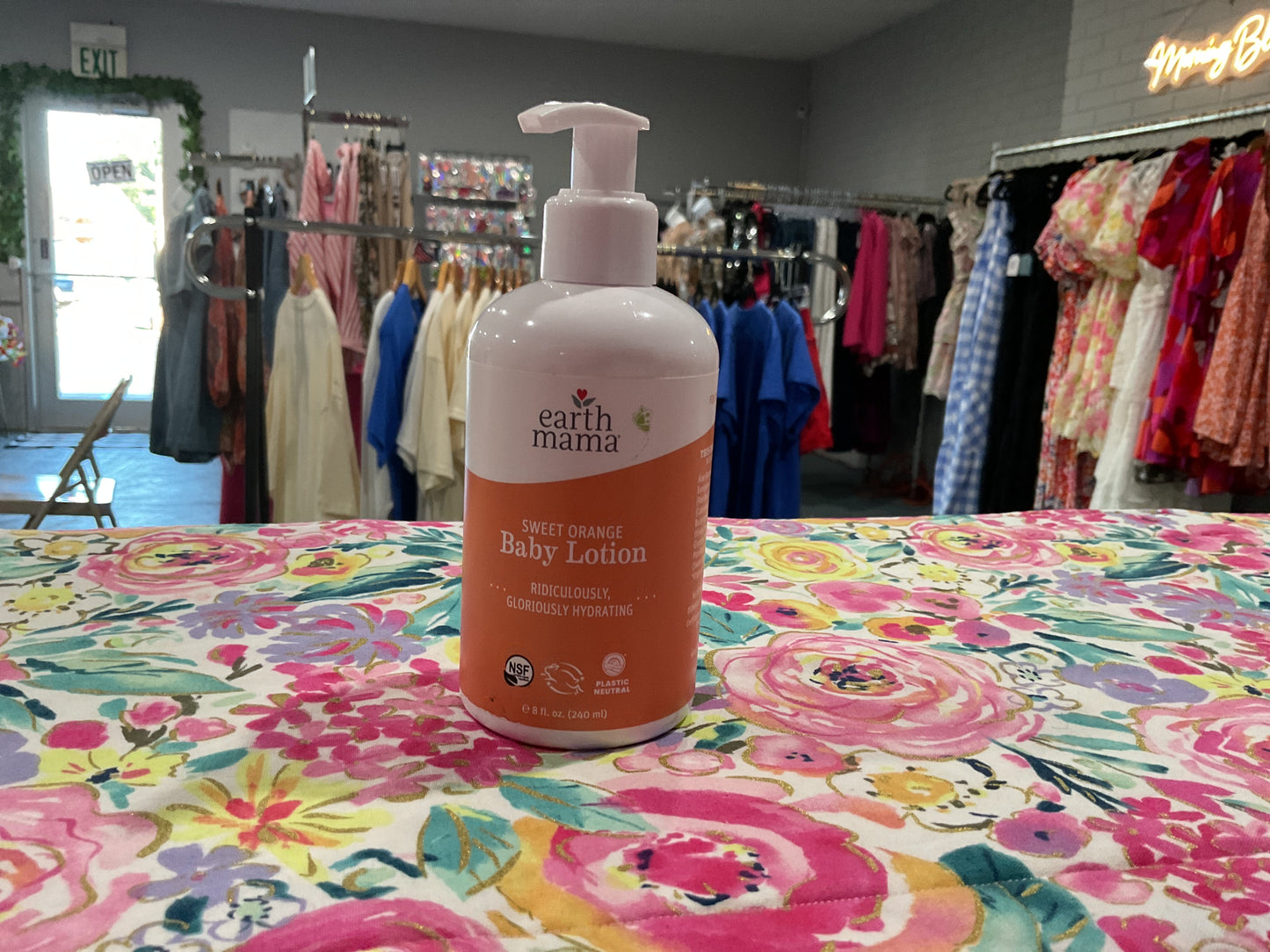 Earth Mama sweet orange baby lotion