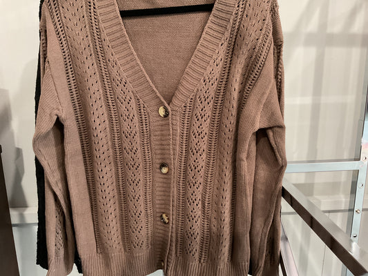 Brown button sweater