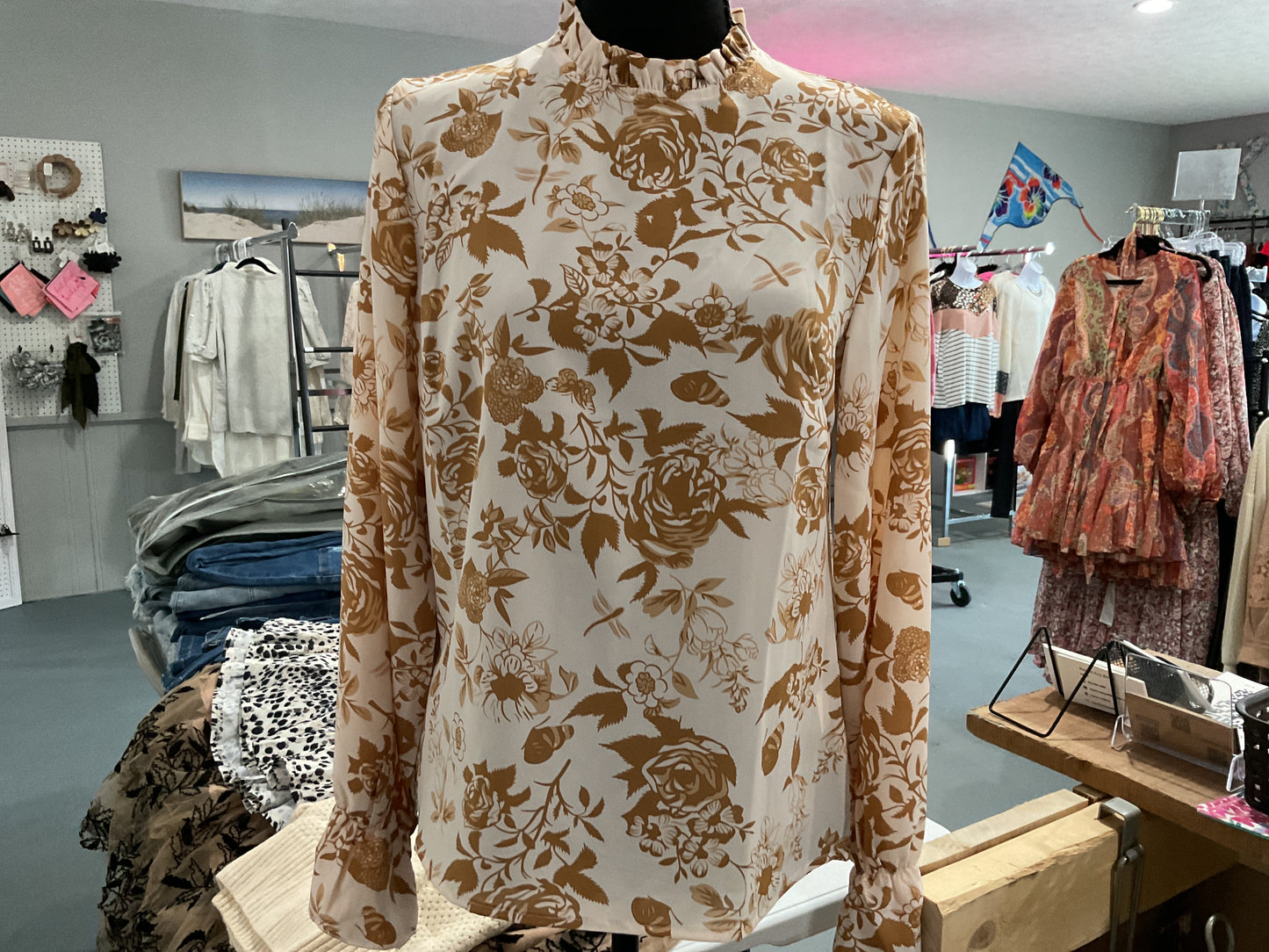 Cream blossom blouse