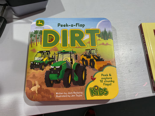 John deer dirt peek-a-flap book