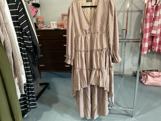 Brown hi low dress