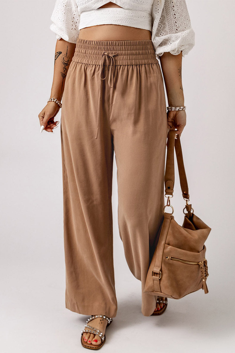 Brown Wide Leg Panits