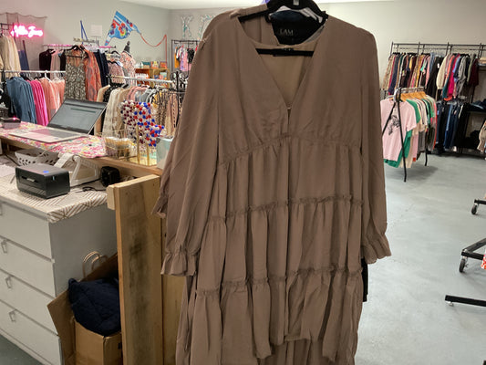 Brown hi low dress