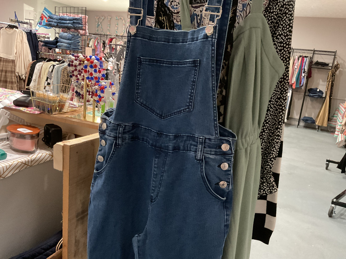 Blue jeans overalls