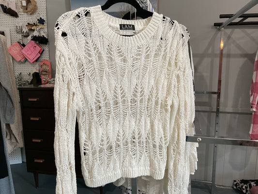 Cream over shirt sweater