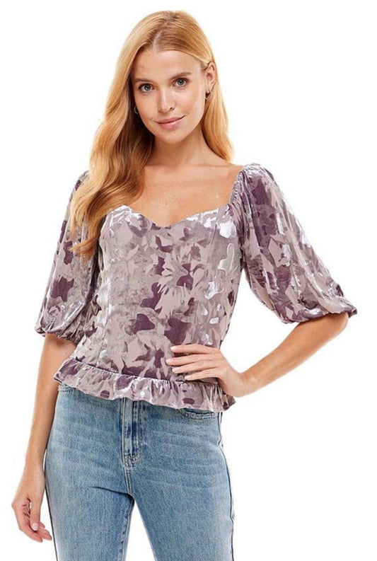 Lavender Haze Velvet Top