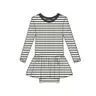 Charlotte Dress with Black Stripes