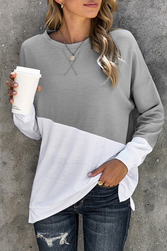 Patchwork Drop Shoulder Sweatshirt