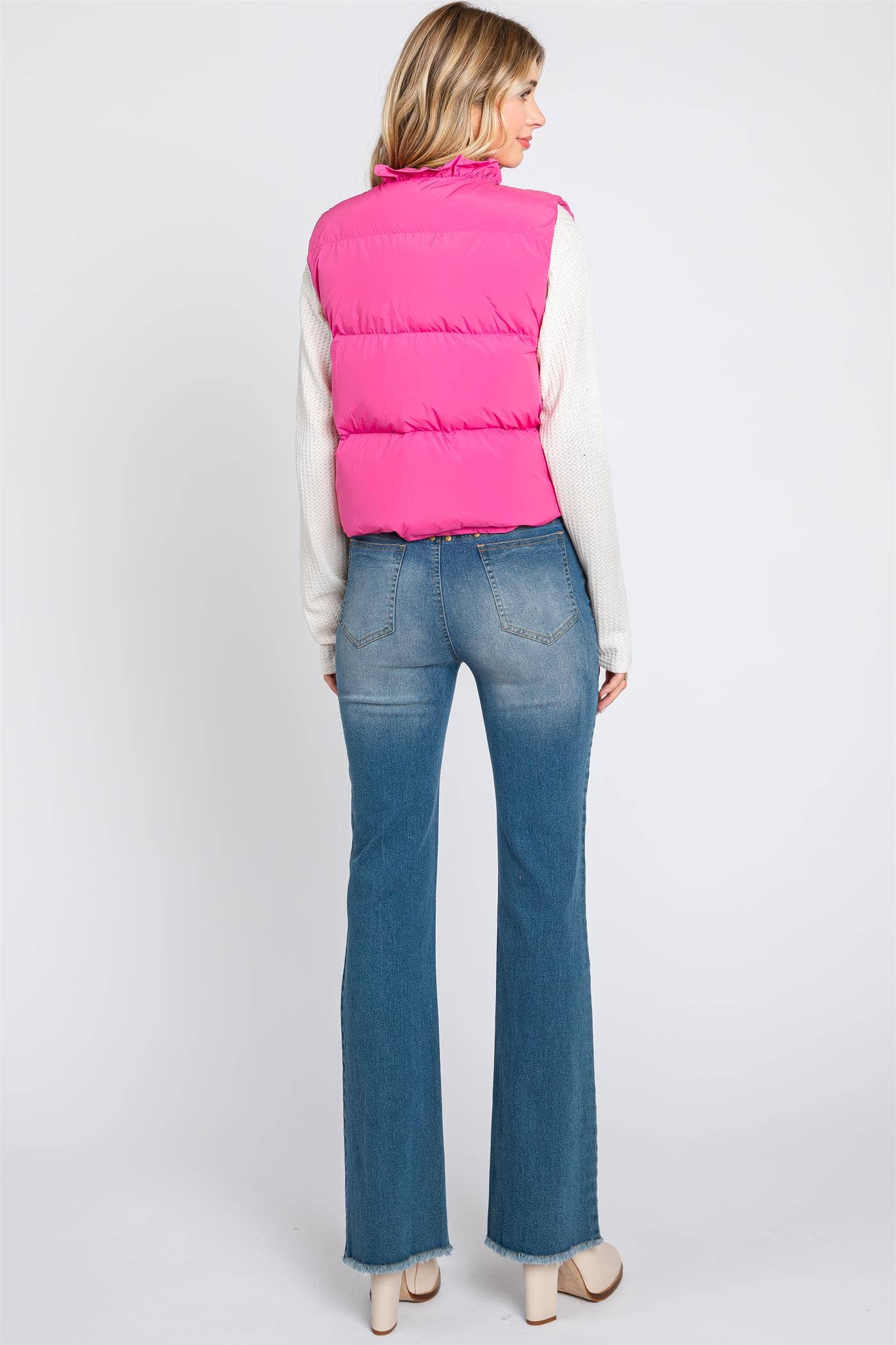 Mock Neck Puffer Vest: MJ4502